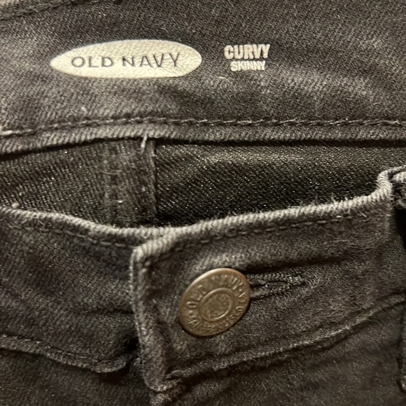 Old Navy Black Distressed Curvy Skinny Jeans - Woman's Size 0 - Picture 7 of 8